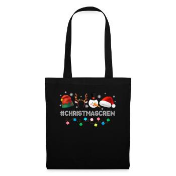 Christmas Crew Reindeer Santa Hat Snowman - Sac en tissu - noir - Devant