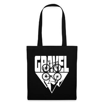 Gravel Bike Mountains Reflection Bike - Tote Bag - black - Front