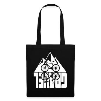 Gravel Bike Montagnes Réflexion Vélo Motif - Sac en tissu - noir - Devant