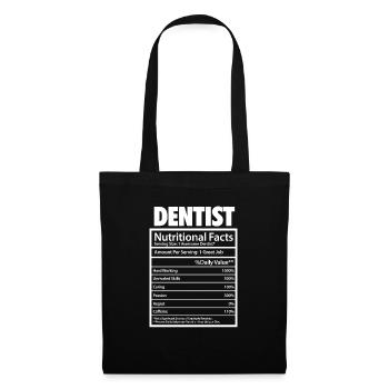 Dentiste Dentiste Dentiste Dentist Dents Cadeau - Sac en tissu - noir - Devant