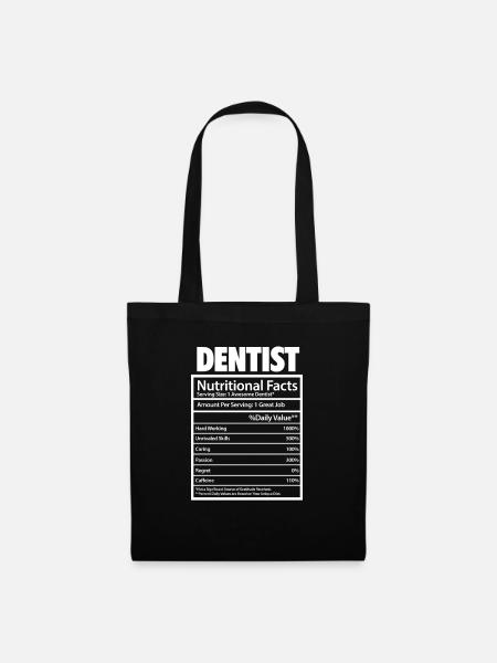 Dentiste Dentiste Dentiste Dentist Dents Cadeau - Sac en tissu - noir