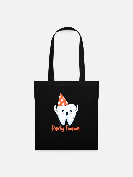 Zahnarzt Zahn Zahnärztin Dentist Zähne Geschenk - Stoffbeutel - Schwarz