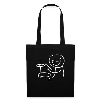 Schlagzeug Schlagzeuger Musiker Band Geschenk - Stoffbeutel - Schwarz - Vorne