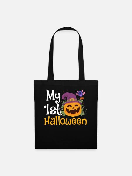 My 1st Halloween Baby Bodysuit Funny - Tote Bag - black