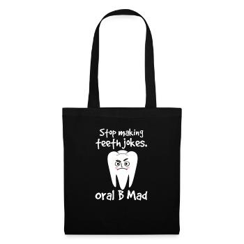 Dentiste Dentiste Dentiste Dentist Dents Cadeau - Sac en tissu - noir - Devant