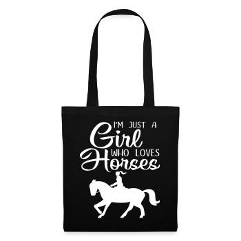 I’m Just A Girl Who Loves Horses Gift T Shirt - Sac en tissu - noir - Devant