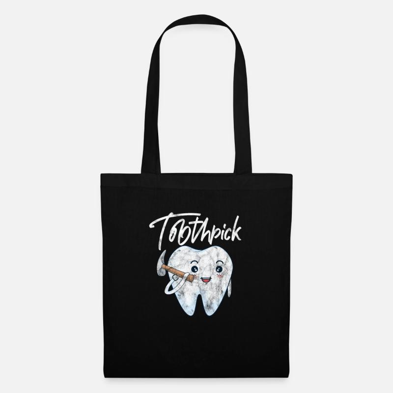 Dentiste - Sac en tissu - noir