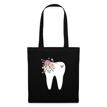 Dentiste Dentiste Dentiste Dentist Dents Cadeau - Sac en tissu - noir - Devant
