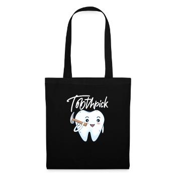 Dentiste Dentiste Dentiste Dentist Dents Cadeau - Sac en tissu - noir - Devant