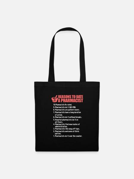 Apotheke Apotheker Medizin Apothekerin Geschenk - Stoffbeutel - Schwarz