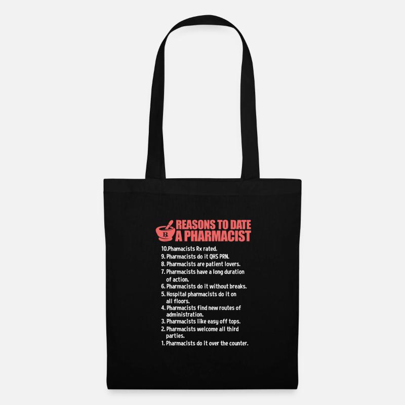 Apotheke Apotheker Medizin Apothekerin Geschenk - Stoffbeutel - Schwarz