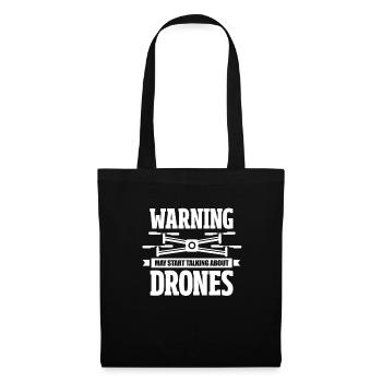 Drone Pilote pilote pilote de drone volant cadeau - Sac en tissu - noir - Devant