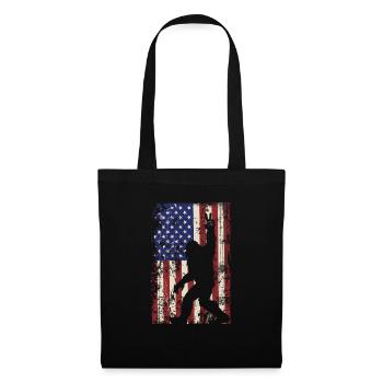 Bigfoot USA Big Foot America Sasquatch Cadeau - Sac en tissu - noir - Devant