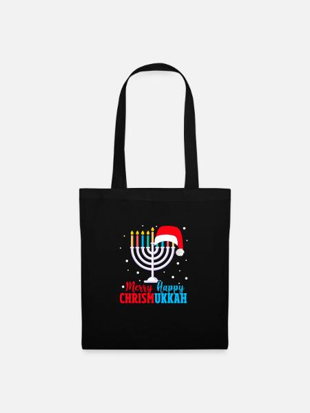 Hanukkah - Stoffbeutel - Schwarz
