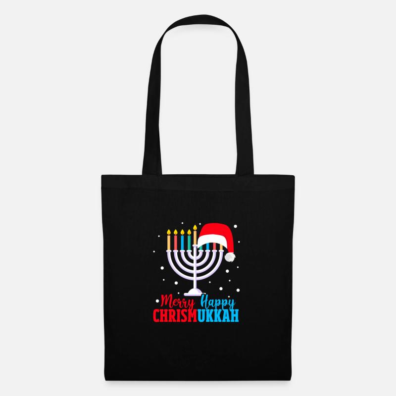 Hanukkah - Stoffbeutel - Schwarz