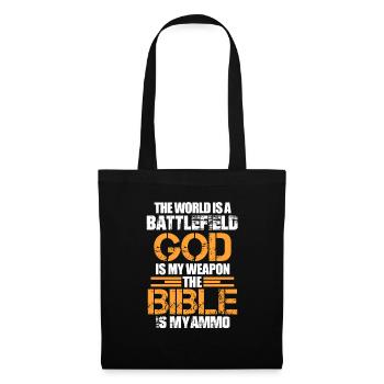 Gott Jesus Christus Christlich Religion Geschenk - Stoffbeutel - Schwarz - Vorne