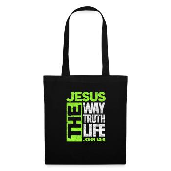 Jésus - Sac en tissu - noir - Devant