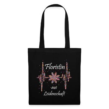 Floristin aus Leidenschaft Floristin Blumenladen - Stoffbeutel - Schwarz - Vorne