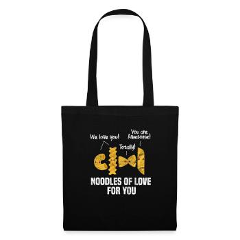 Pâtes alimentaires - Sac en tissu - noir - Devant