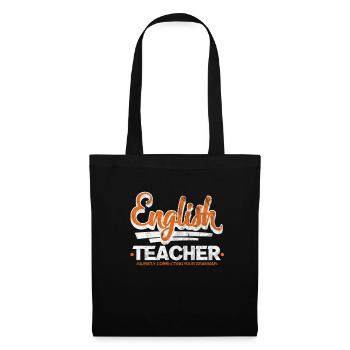 Professeur d’anglais - Sac en tissu - noir - Devant