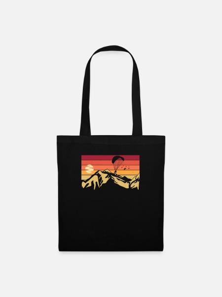 Paragliding Mountains Paragliding - Tote Bag - black