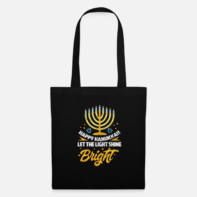 Hanukkah - Stoffbeutel - Schwarz