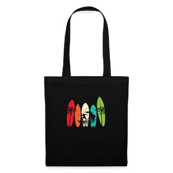 Surf Surfer Sea Surfboard Surfergirl Cadeau - Sac en tissu - noir - Devant