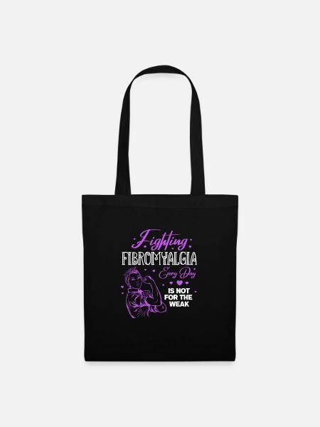 Fibromyalgie Fibro Fibromyalgia Rheuma Geschenk - Stoffbeutel - Schwarz