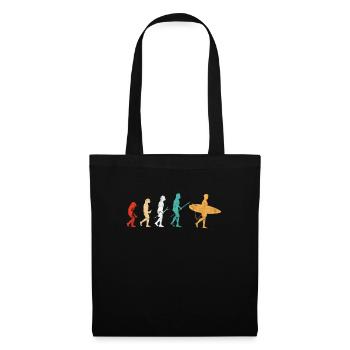 Surfing Evolution Surfer Surfergirl Cadeau - Sac en tissu - noir - Devant