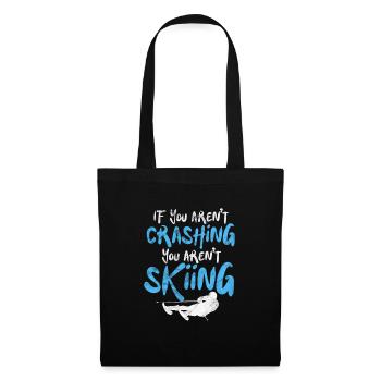 Ski Ski Neige Hiver Vacances au ski Cadeau - Sac en tissu - noir - Devant