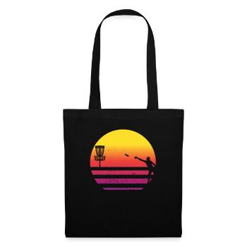 Retro Disc Golf Vintage Disc Golfer Geschenk - Stoffbeutel - Schwarz - Vorne