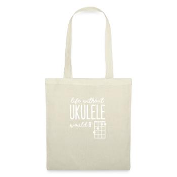Ukulélé - Sac en tissu - nature - Devant
