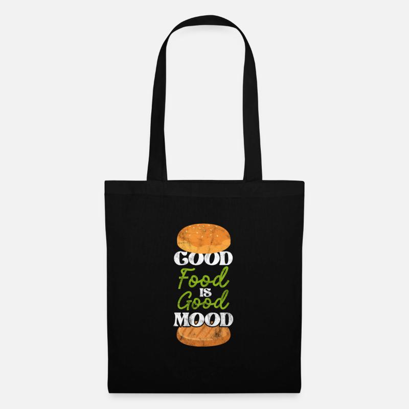Burger - Sac en tissu - noir