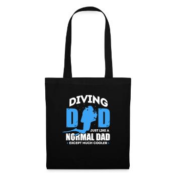 Diver Father Diving Sea Dad Father's Day Gift - Tote Bag - black - Front