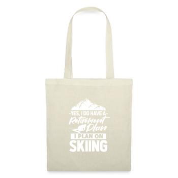 Ski Ruhestand Opa - Stoffbeutel - Natur - Vorne