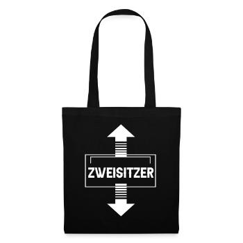 Humour drôle pour adultes biplace - Sac en tissu - noir - Devant