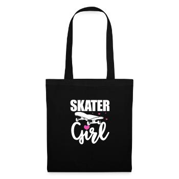 Skater Girl Skateboard Skate Skater Cadeau - Sac en tissu - noir - Devant