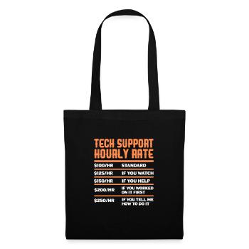 Technischer Support Computer It Admin Geschenk - Stoffbeutel - Schwarz - Vorne