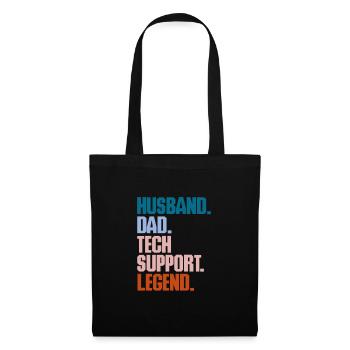 Technischer Support Computer It Admin Geschenk - Stoffbeutel - Schwarz - Vorne