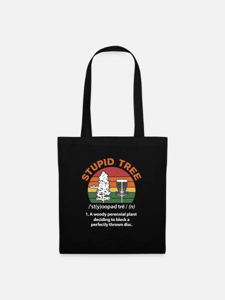 Disc Golf Frisbee Discgolf Geschenk - Stoffbeutel - Schwarz