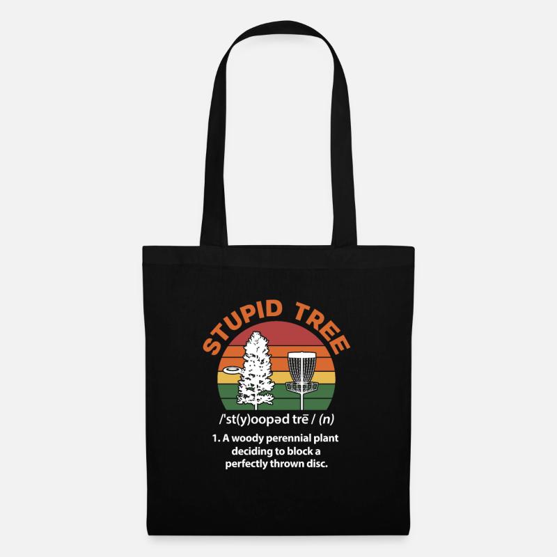 Disc Golf Frisbee Discgolf Geschenk - Stoffbeutel - Schwarz