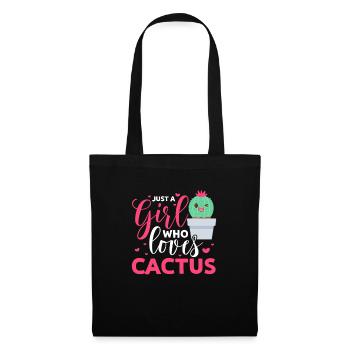 Cactus Fille Cactus Fille Fille Cadeau - Sac en tissu - noir - Devant