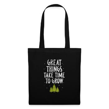 Forêt - Sac en tissu - noir - Devant