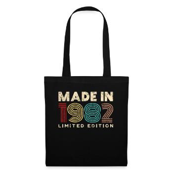 Fabriqué en vintage 1982 cadeau d’anniversaire 40 ans - Sac en tissu - noir - Devant