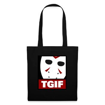 Masque d’horreur Dieu merci c’est vendredi - Sac en tissu - noir - Devant