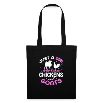 Goat Chicken Farm Chickens Goats Gift - Tote Bag - black - Front