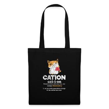 Chimie Chat Chimiste Laboratoire chimique Nerd Cadeau - Sac en tissu - noir - Devant
