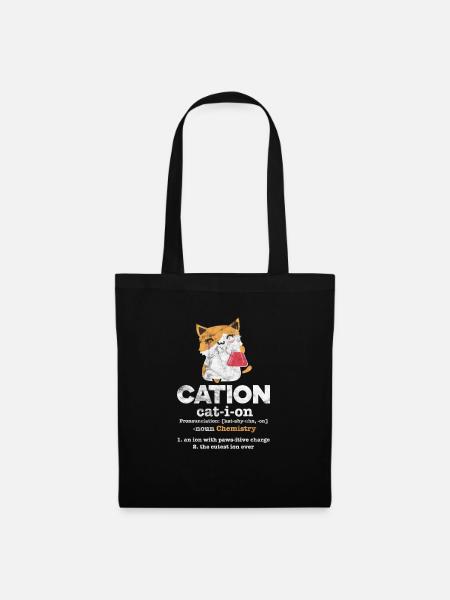 Chemie Katze Chemiker Chemisch Labor Nerd Geschenk - Stoffbeutel - Schwarz