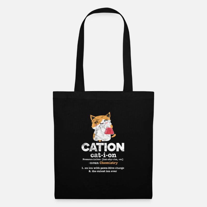 Chemie Katze Chemiker Chemisch Labor Nerd Geschenk - Stoffbeutel - Schwarz