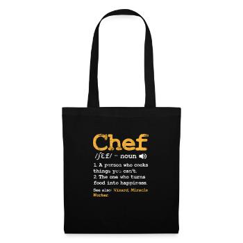 Cuisine Cuisinier Cuisinier Restaurant Chef Chef Cadeau - Sac en tissu - noir - Devant